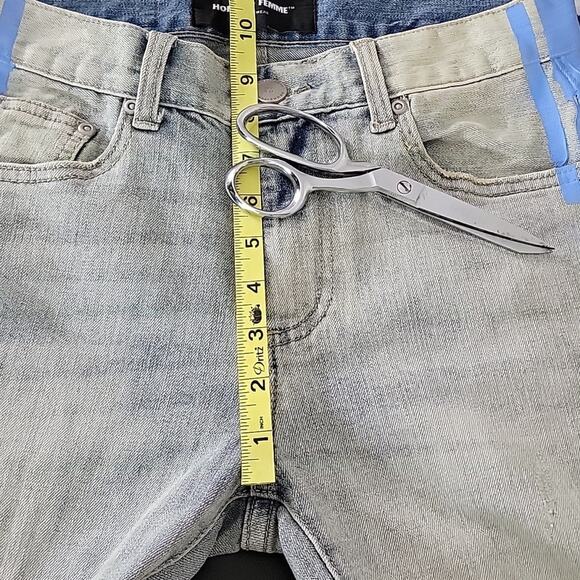 Homme + Femme Men's Trademark Slim Fit Light Blue Denim Jeans 28 - Picture 10 of 13